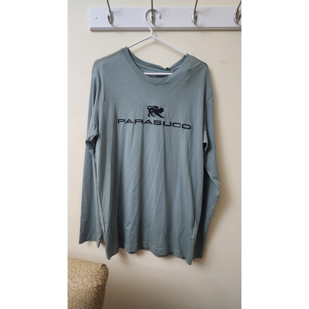 Mens Parasuco Long Sleeves Blue/green Shirt Size Large NWT
